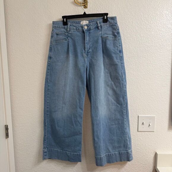 Lola Blue Flare Wide Leg Jeans - Picture 2 of 8